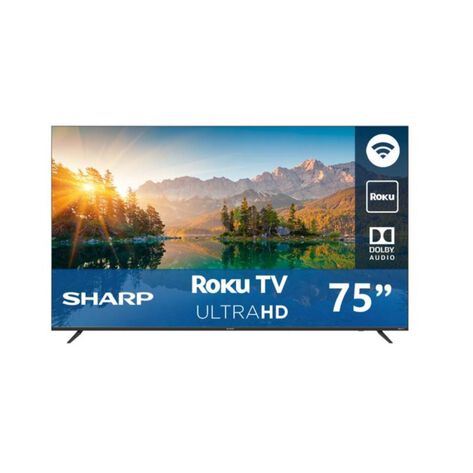 Pantalla 75" SHARP Ultra HD Roku TV 4T-C75EL8UR