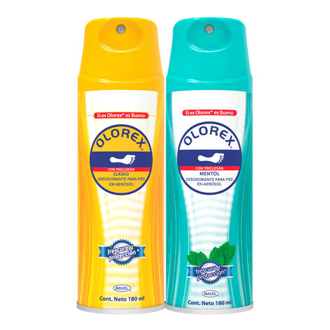 Aerosol desodorante Olorex clasico / mentol 180 grs 2 pack