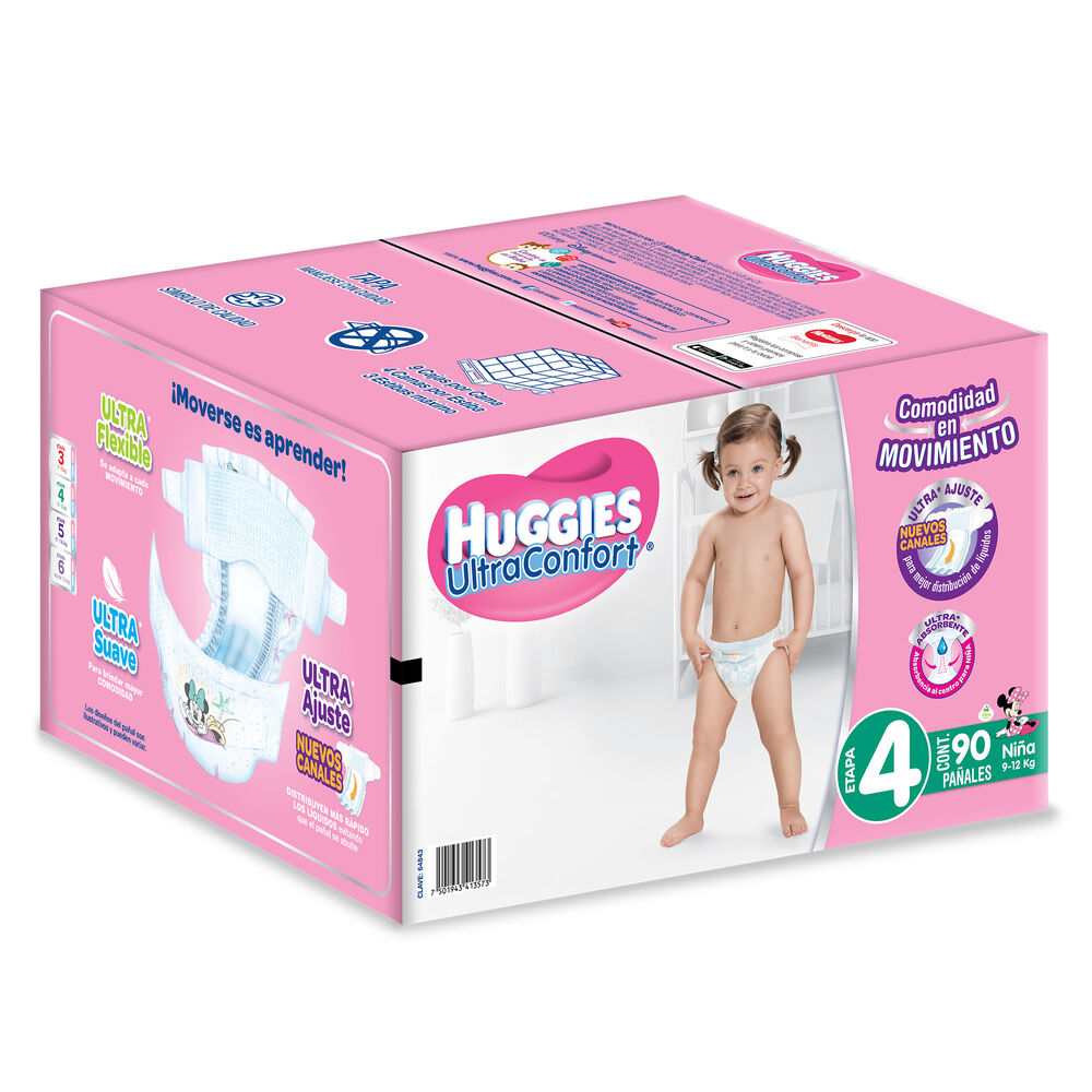 Pa&ntilde;al Etapa 4 Ni&ntilde;a Huggies UltraConfort 3/30 pzas image number 1