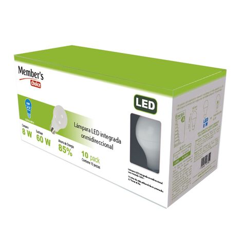 Foco Led Luz Fr&iacute;a 8W 10 Piezas MCHS