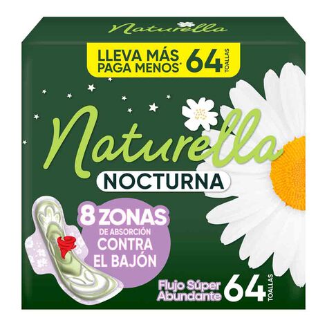 Toalla Femenina Nocturna con Alas Naturella  64 pzas