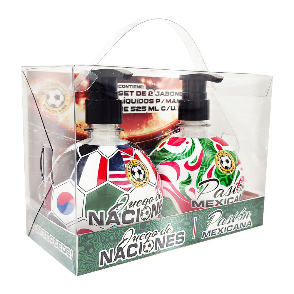 Jab&oacute;n L&iacute;quido para Manos Juego de Naciones y Pasi&oacute;n Mexicana 2/300 ml image number 1