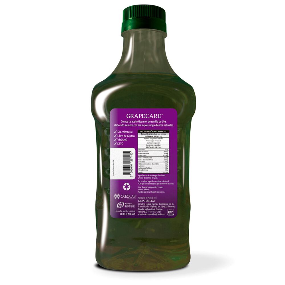 Aceite de Pepita de Uva Grape Care 2 L image number 1