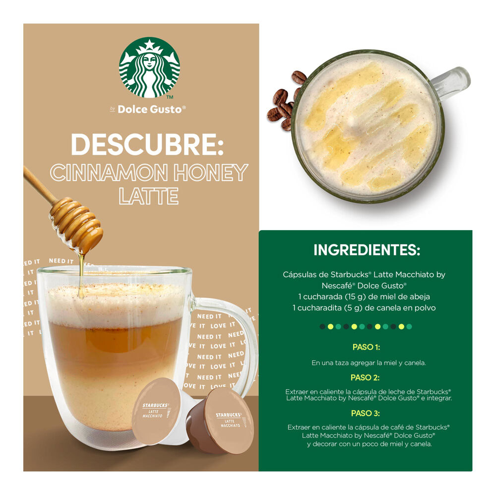 Caf&eacute; en c&aacute;psula Starbucks by Nescaf&eacute; Dolce Gusto Latte Macchiato 12 C&aacute;psulas image number 5