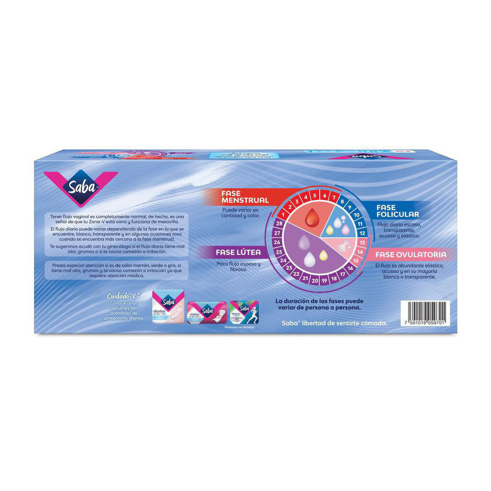 Pantiprotectores Diarios Saba 150 pzas image number 7