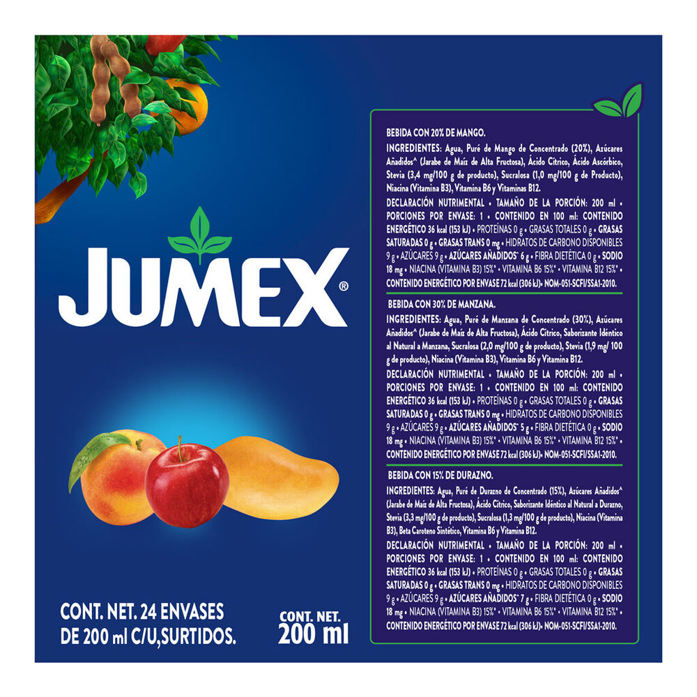 Bebida de Frutas Sabores Surtidos Minibrick Jumex 24/200 ml image number 2