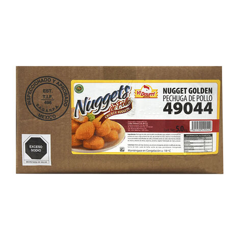 Nugget de Pechuga de Pollo Vidaurri  Caja 5 Kg