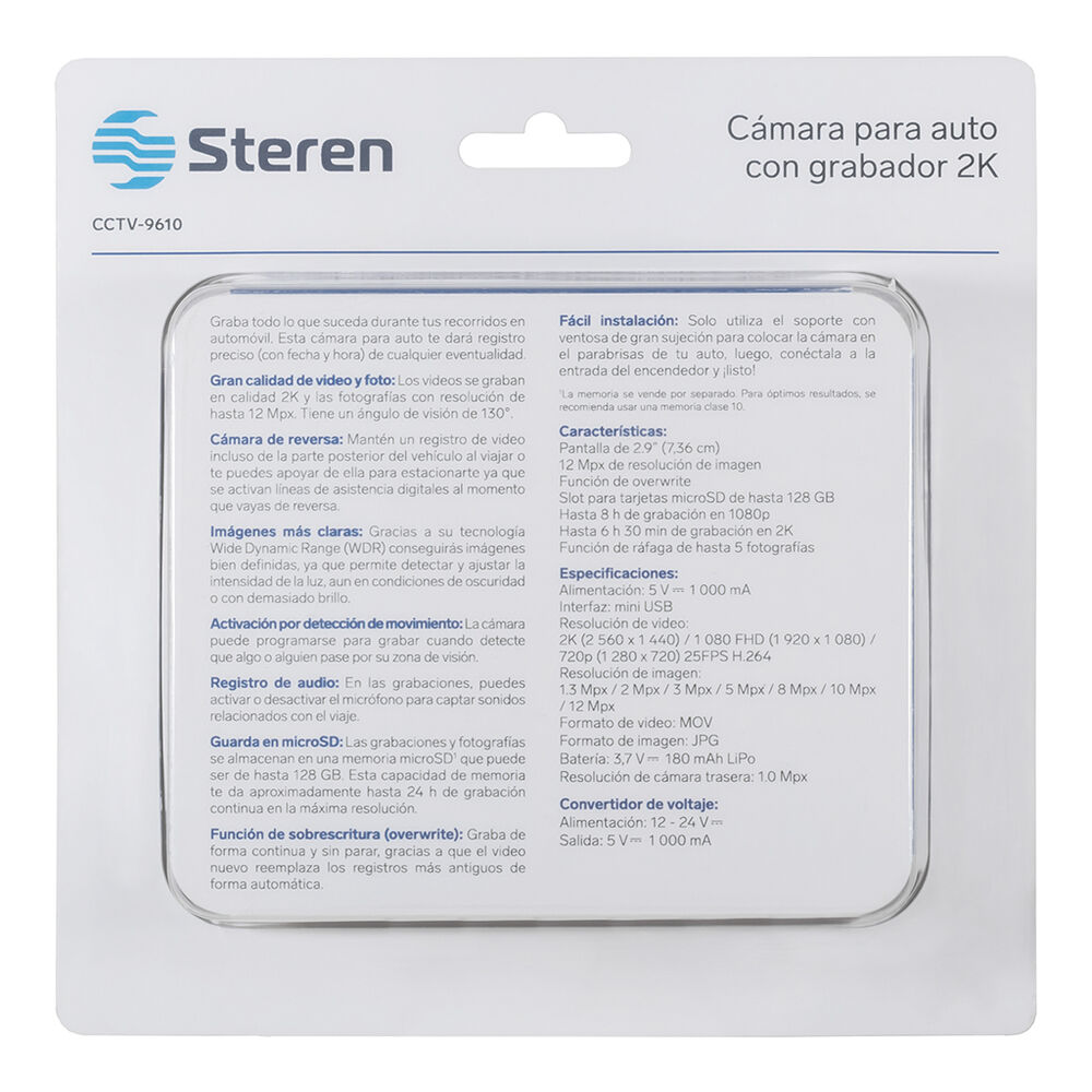 C&aacute;mara Para Auto 2K Steren image number 1