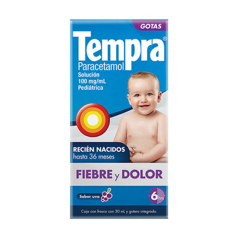 Tempra Gotas Pedi&aacute;trico Sabor Uva 30 Ml