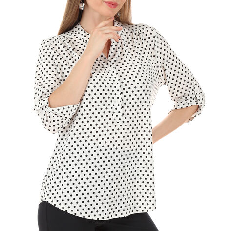 Blusa manga 3/4 botones al frente blanco talla M Nine West