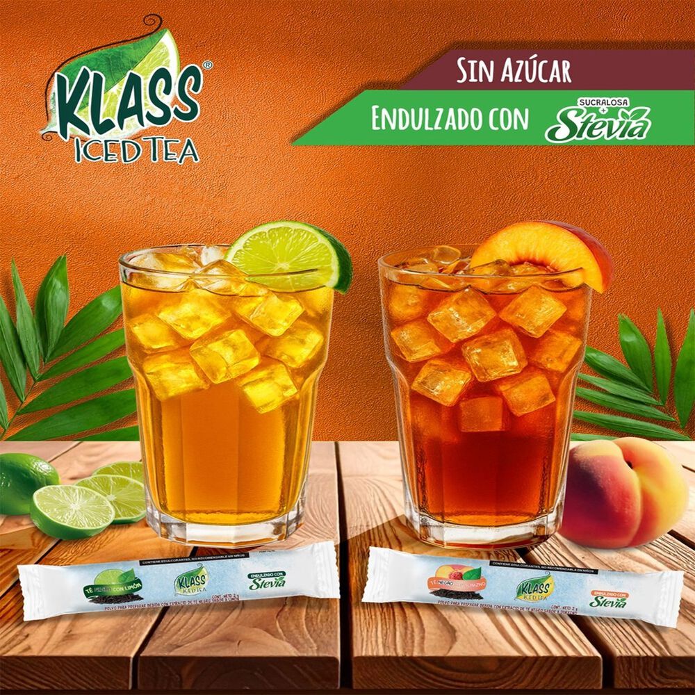 T&eacute; en Polvo The Klass Lim&oacute;n y Durazno Sitck Pack 60pz image number 2