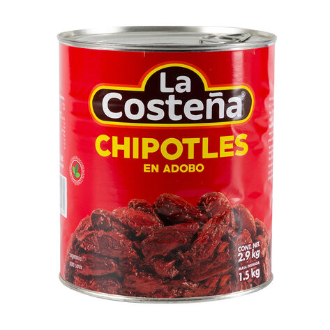 Chiles Chipotles Adobados La Coste&ntilde;a 2.9 Kg