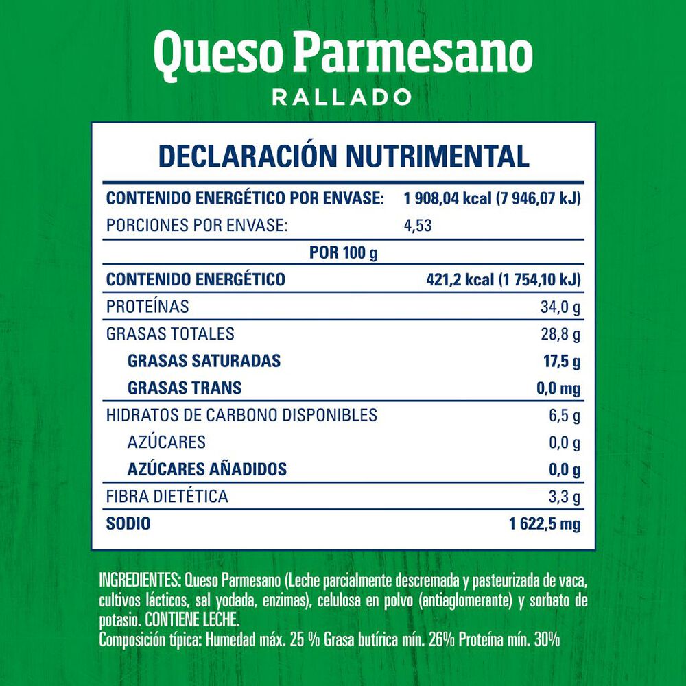 Queso Parmesano Rallado Kraft 453 G image number 3