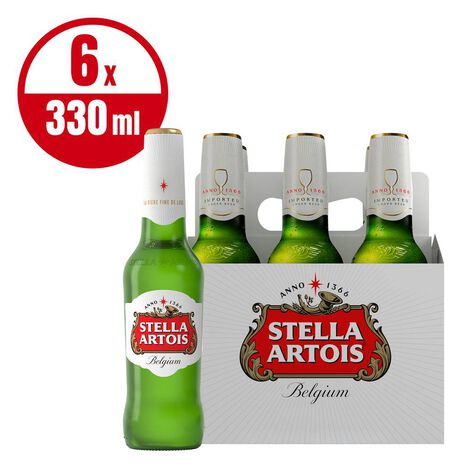 Cerveza Stella Artois Lager en Botella 6/330 ml