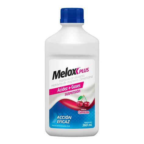 Melox Plus Suspensi&oacute;n Anti&aacute;cido Sabor Cereza 360 Ml