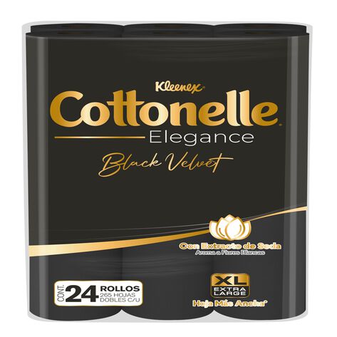 Papel Higienico Cottonelle Elegance Black Velvet 24/265 Hojas