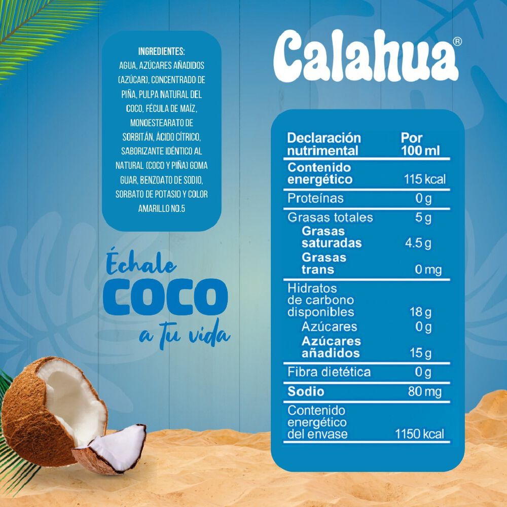 Bebida Pi&ntilde;a Colada Calahua  4/1  L image number 1
