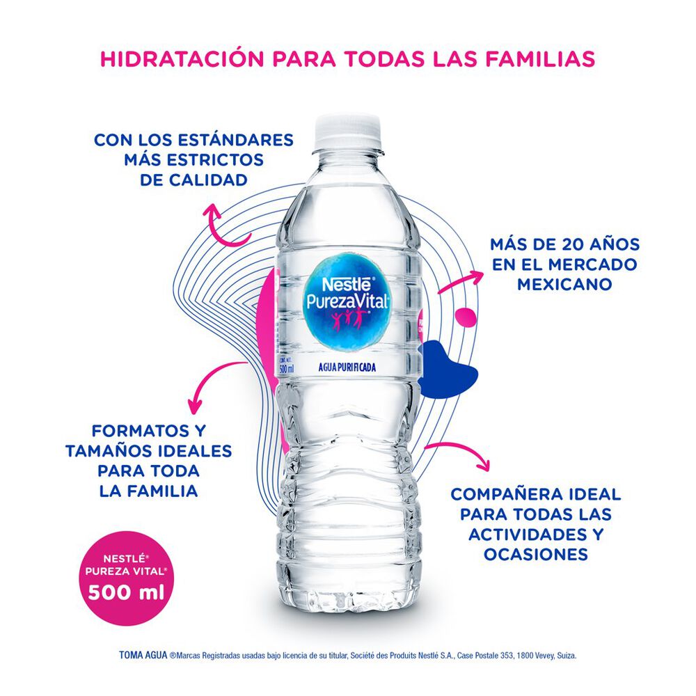 Agua Natural Nestlé Pureza Vital Botella 500ml image number 1