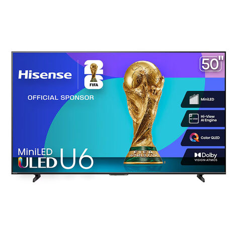 Pantalla 50" Hisense MiniLED VIDAA Smart TV 50U6QV
