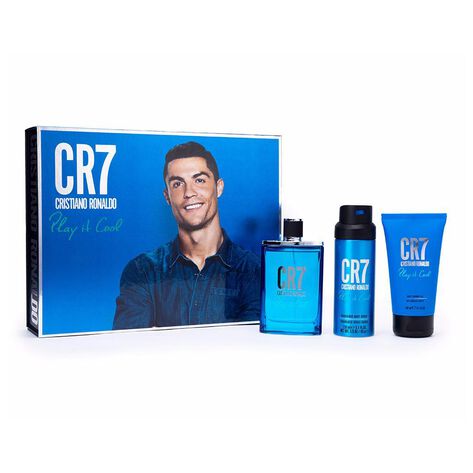 Estuche para Caballero Cristiano Ronaldo CR7 Play It Cool EDT 100 ml + Gel de Ducha + Spray Corporal