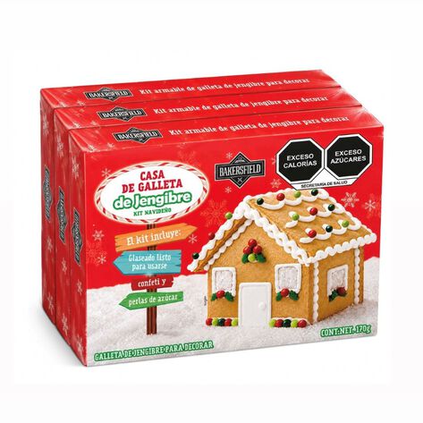 Kit Navide&ntilde;o Casa Galleta Jengibre 3/170 g