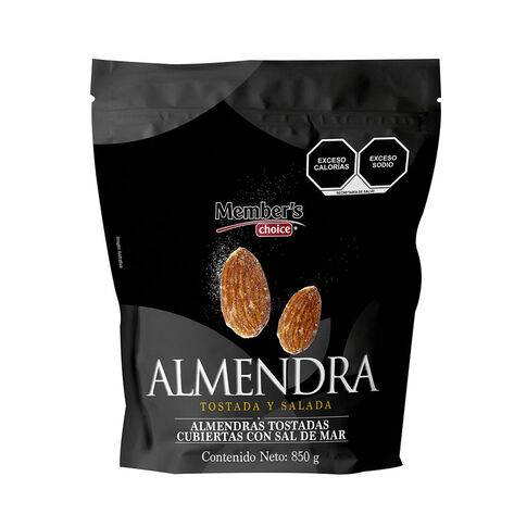 Almendra Tostada con Sal Member's Choice 850 g
