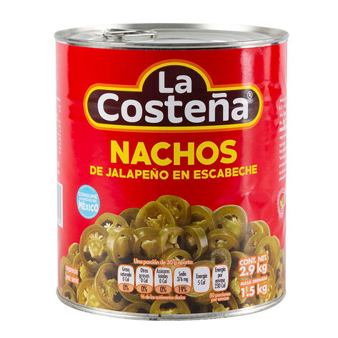 Chiles Jalape&ntilde;os Nachos La Coste&ntilde;a  2.9 Kg