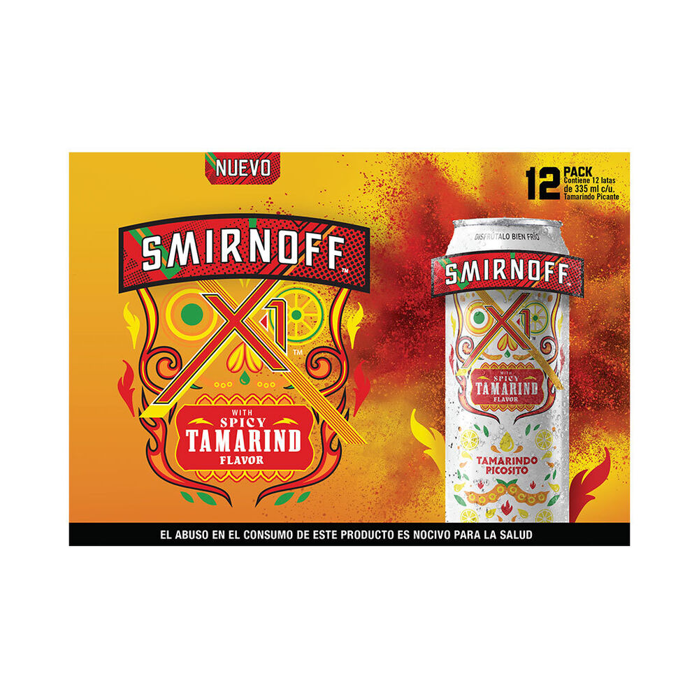 Mezcla de vodka Smirnoff Spicy Tamarindo 355 ml 12 piezas image number 1