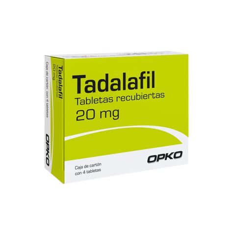 Tadalafil 20 mg con 4 Tabletas