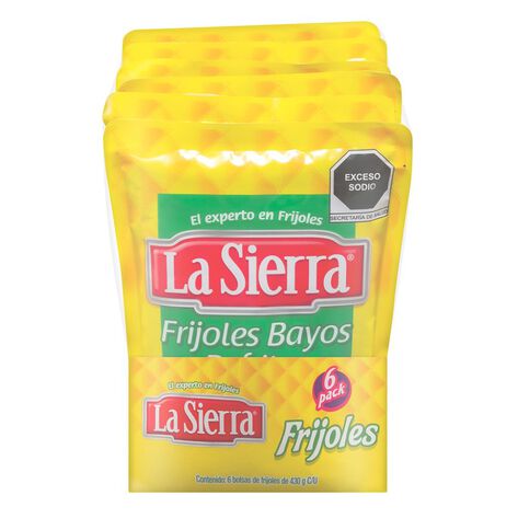 Frijoles Bayos Refritos La Sierra 6/430 g