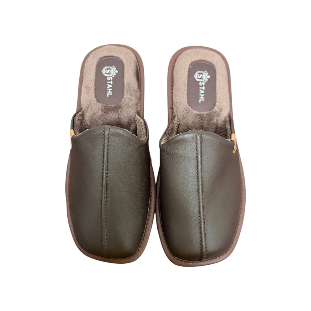 Pantufla Caballero Piel Cafe T28 Stahl image number 5