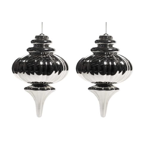 Set 2 Ornamentos Plata  Jumbo M.CH.