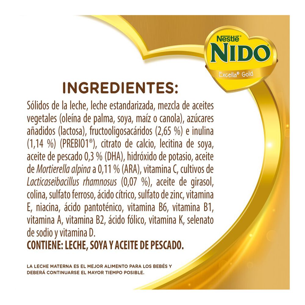 F&oacute;rmula Infantil Nido Excella Gold  2 Kg image number 2