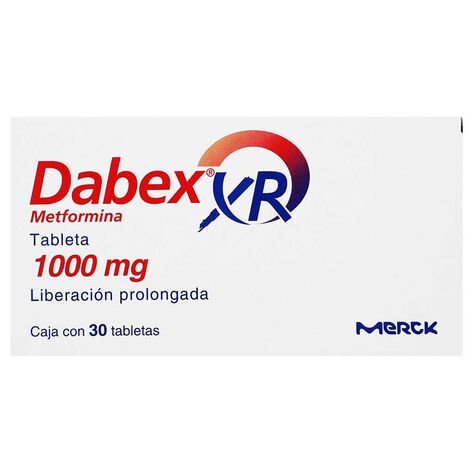 Dabex Xr 1000 mg 30 Tabs Metformina Merc