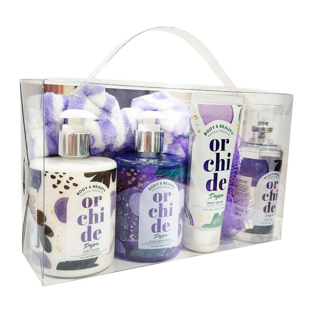 Set Corporal con Crema, Loci&oacute;n, Jabones Aroma Orchide Accesorios Body & Beauty 6 pz image number 1