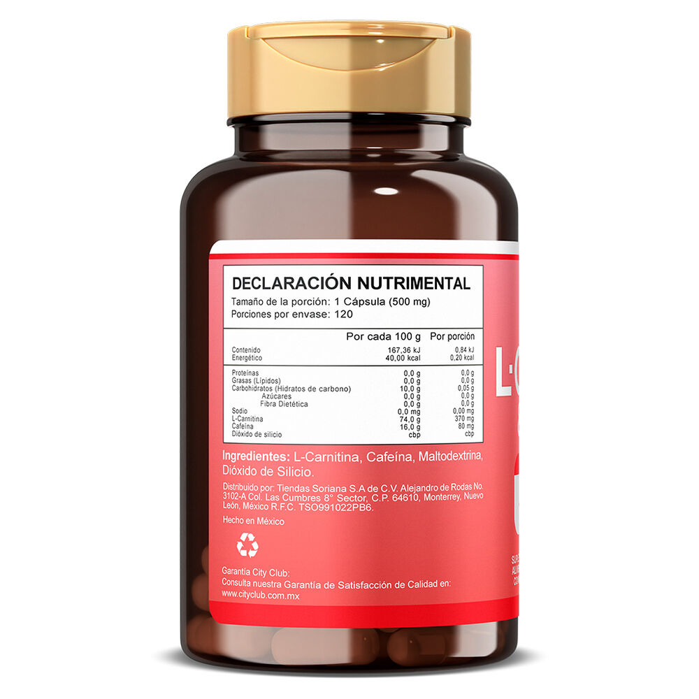 L-Carnitina &amp; Cafe&iacute;na Member&acute;s Choice con 120 capsulas 500 mg image number 2