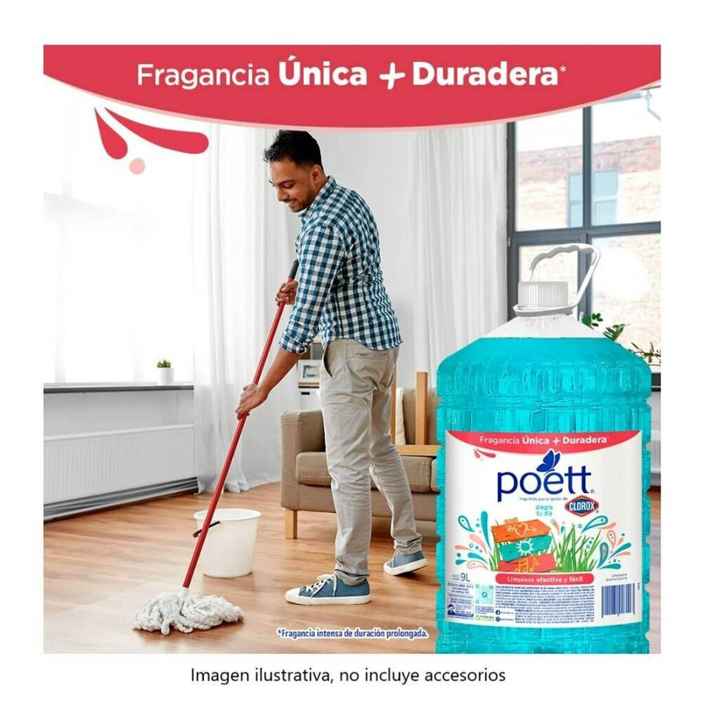 Limpiador L&iacute;quido Desinfectante Alegra tu D&iacute;a Poett 9 L image number 3