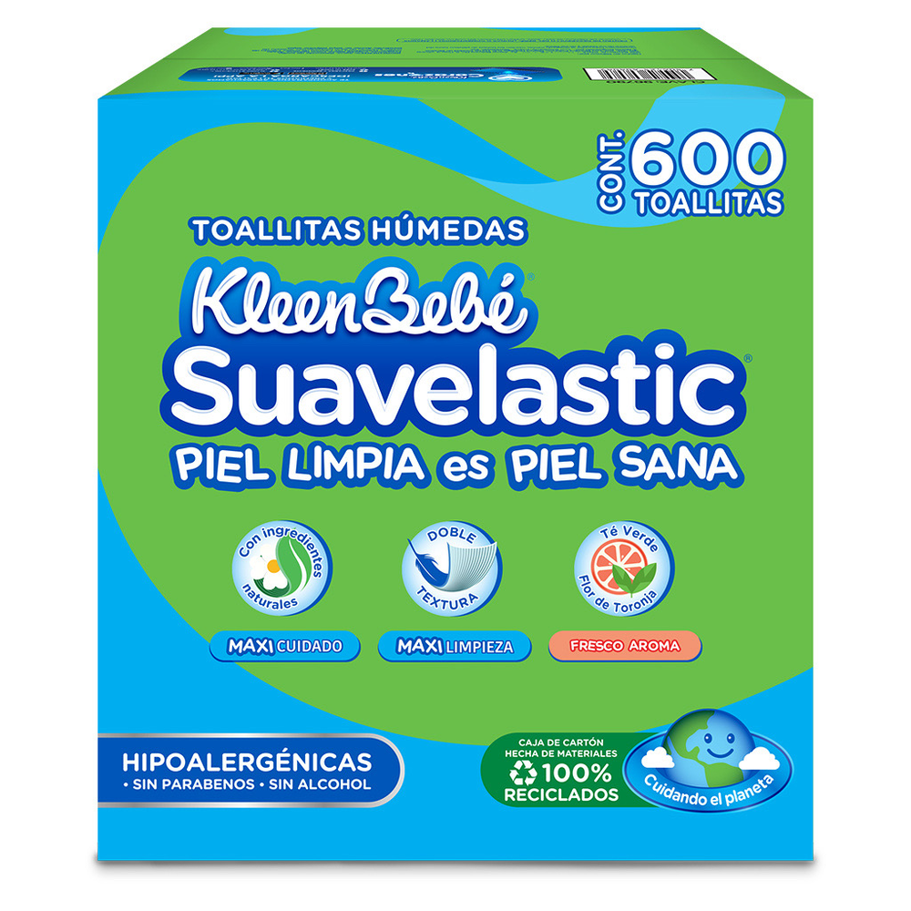 Toallitas H&uacute;medas para Beb&eacute; KleenBeb&eacute; Suavelastic 6/100 pzas image number 1