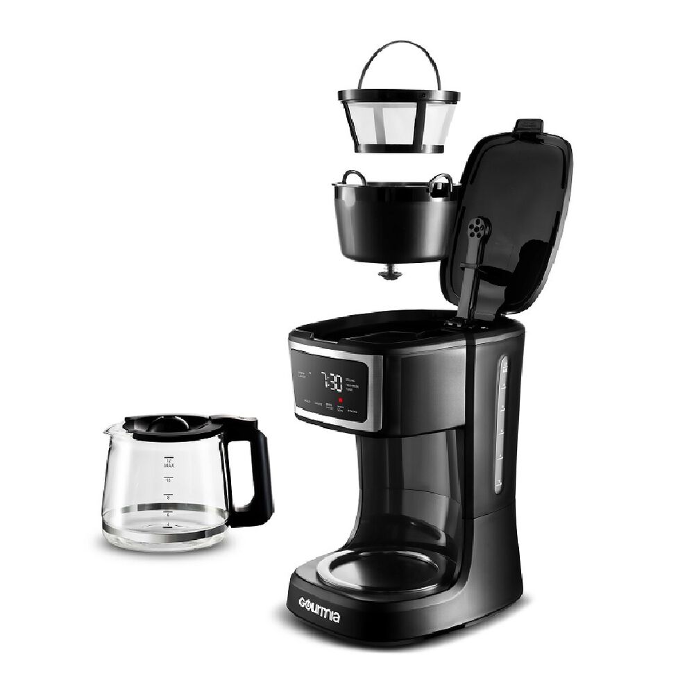 Cafetera Programable de 12 tazas Gourmia Negra image number 1