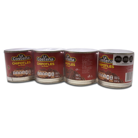 Chiles Chipotle Adobado La Coste&ntilde;a  4/380 g