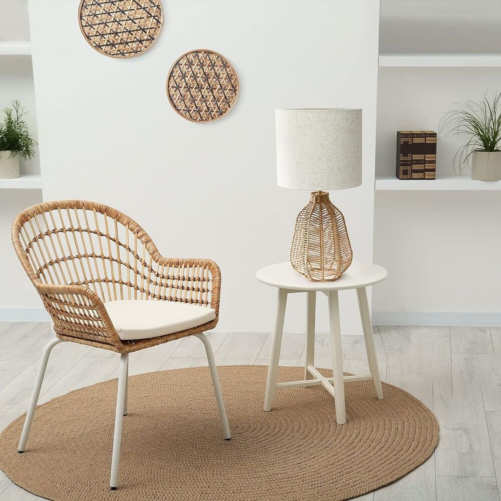 L&aacute;mpara de mesa tejido tipo rattan ELEGANT DESIGNS image number 2
