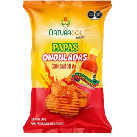 Papas Fritas Ondulada Sabor Salsa Botanera Naturasol 500 gr
