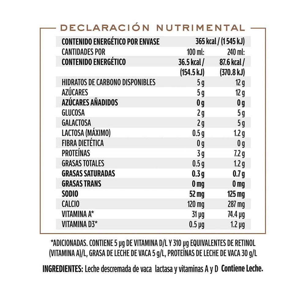 Leche UHT Santa Clara Deslactosada Light 1 L image number 1