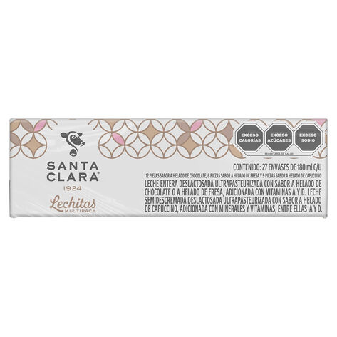 Leche Saborizada UHT Varios Sabores Santa Clara 27/180 ml