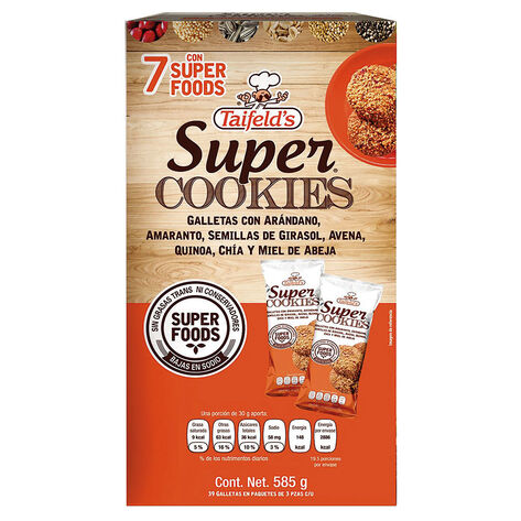 Galleta Ar&aacute;ndano y Miel Super Cookies Taifelds  585 g
