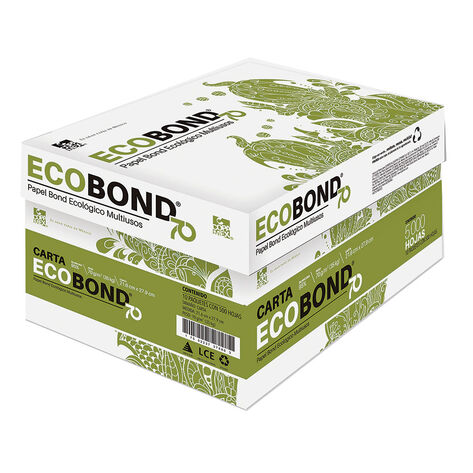 Papel Ecobond Carta 70 g 10/500 hojas