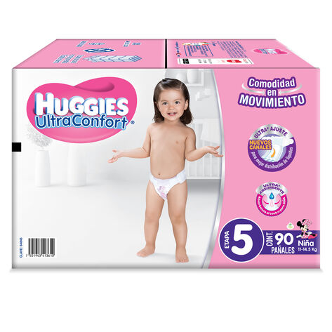 Pa&ntilde;al Etapa 5 Ni&ntilde;a Huggies UltraConfort 3/30 pzas