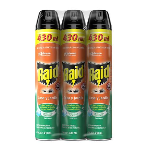 Insecticida Casa y Jard&iacute;n Eucalipto Raid 3/430 ml