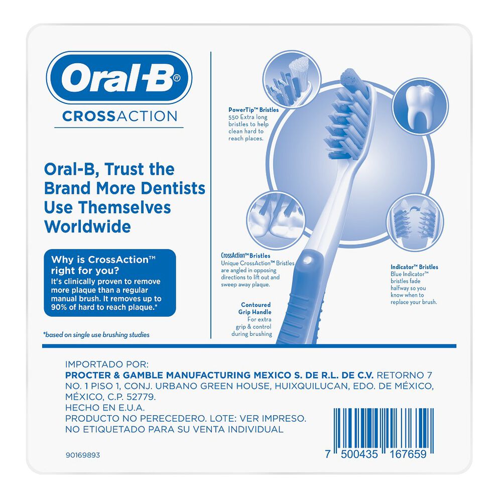 Cepillo Superior Clean Cross Action Oral-B 1/8 pz image number 1