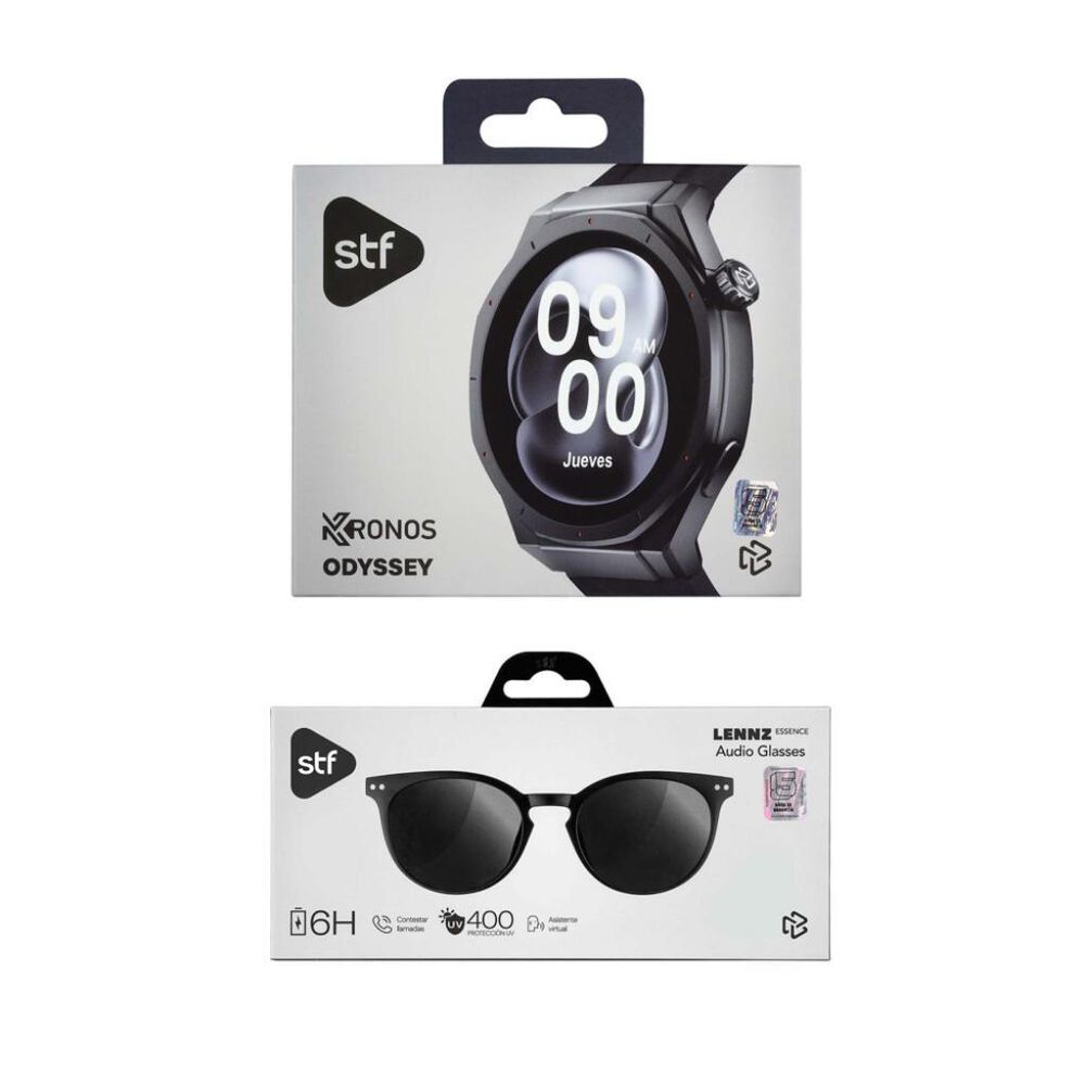 Combo Audio Glasess Lennz Essence + Reloj Inteligente Kronos Odyssey STF Negro image number 6